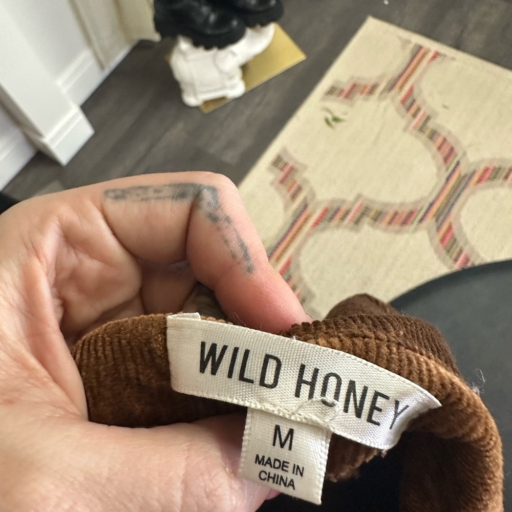 Brown Corduroy Flare Pants - Picture 2 of 2